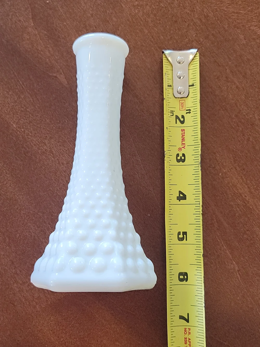 MCM EO BRODY Milk Glass Hobnail Bud Vase Model 175 Tiny Flaw 6 Inches